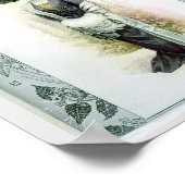 ヴィンテージファッションイラストレーションエリートレディーイングリーン ポスター (角)