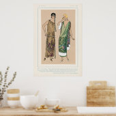 ヴィンテージファッションイラストレーションポスター ポスター (キッチン)