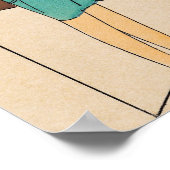 ヴィンテージファッションイラストレーションポスター ポスター (角)