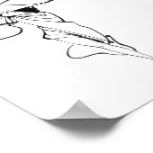 ヴィンテージファッションイラストレーションミニマリスト ポスター (角)