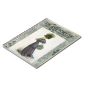 ヴィンテージファッションイラストレーションレディボタニカルハット ノートブック (左側)