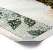 ヴィンテージファッションイラストレーションレディーイングレープハット ポスター (角)