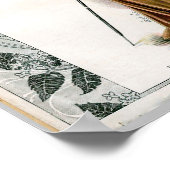 ヴィンテージファッションイラストレーションレディーインフェザーハット ポスター (角)