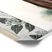 ヴィンテージファッションイラストレーションレディーフェザーハット ポスター (角)