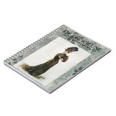 ヴィンテージファッションイラストレーションレディーフェザーボーハット ノートブック (左側)