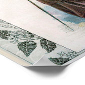 ヴィンテージファッションイラストレーションレディ付き杖 ポスター (角)