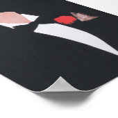 ヴィンテージファッションイラストレーション女性喫煙 ポスター (角)