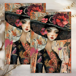 ヴィンテージファッションガールデコペ 薄葉紙