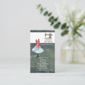 ヴィンテージファッションクラフガーリーツフローラ裁縫ビスネ 名刺 (スタンド正面)