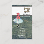 ヴィンテージファッションクラフガーリーツフローラ裁縫ビスネ 名刺 (正面)