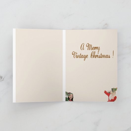 ヴィンテージファッションクリスマスカード シーズンカード (内部)