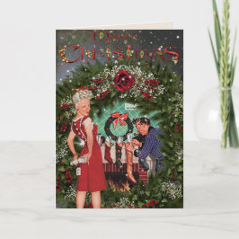 ヴィンテージファッションクリスマスカード シーズンカード