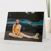 ヴィンテージファッショングリーティングカードの美しい女神 カード (正面)