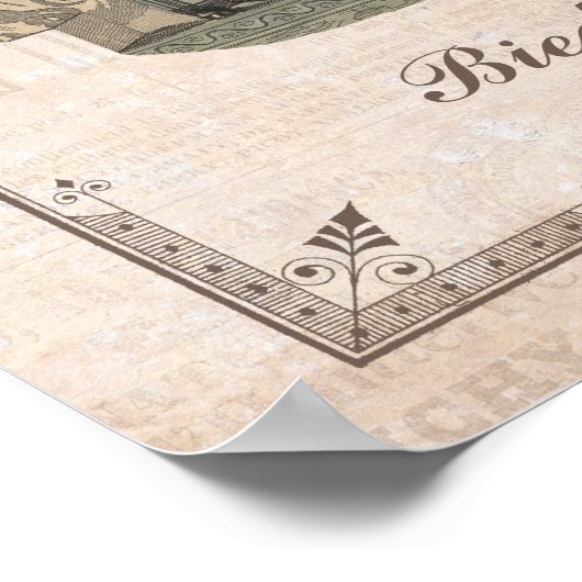 ヴィンテージファッションコラージュビーダーマイヤーモンズ ポスター (角)