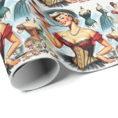 ヴィンテージファッションコルセットピンの設定 ラッピングペーパー (ロールコーナー)