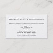 ヴィンテージファッションサロンアポイントメント名刺 予約カード (裏面)