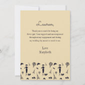 ヴィンテージファッションサンキューフラワーガールカード サンキューカード (裏面)