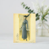 ヴィンテージファッションスケッチ葉書 ポストカード (スタンド正面)