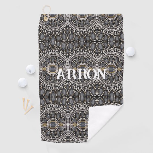 ヴィンテージファッションスチームパンクゴシックシルバー ゴルフタオル (インサイチュ)