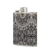ヴィンテージファッションスチームパンクゴシックシルバー フラスク (左)