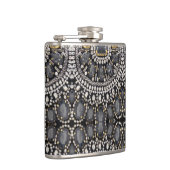 ヴィンテージファッションスチームパンクゴシックシルバー フラスク (右)