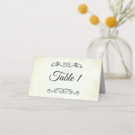 ヴィンテージファッションドオールドウェスタン結婚スタイルのテーブル プレイスカード