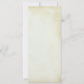 ヴィンテージファッションドオールドウェスタン結婚テーマのメニュー 招待状 (裏面)