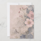 ヴィンテージファッションドオールド結婚ダイヤモンドの写真 招待状 (裏面)