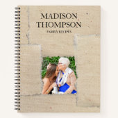 ヴィンテージファッションドカスタムフォトファミリーレシピ ノートブック (正面)
