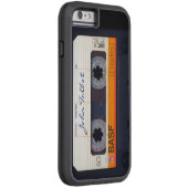 ヴィンテージファッションドレトロ80s Mixtapeオーディオカセット Case-Mate iPhoneケース (裏面/右)