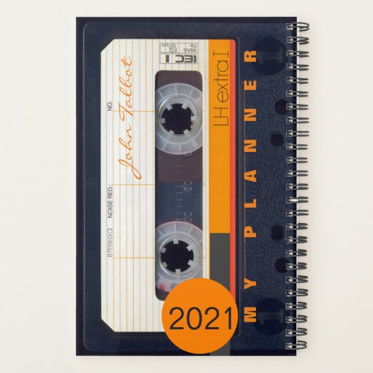 ヴィンテージファッションドレトロ80s MixtapeオーディオテープPL プランナー手帳 (裏面)