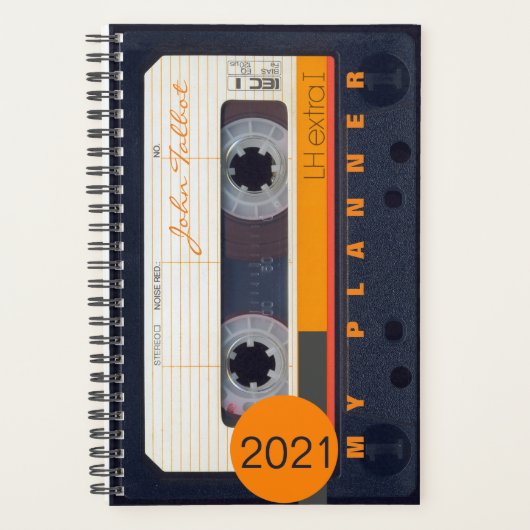 ヴィンテージファッションドレトロ80s MixtapeオーディオテープPL プランナー手帳 (正面)