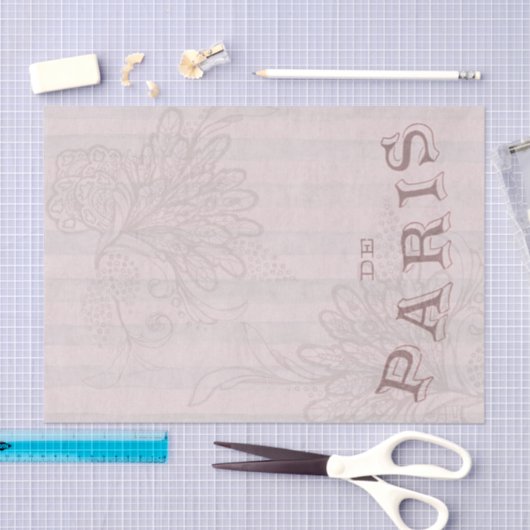 ヴィンテージファッションパリインピ淡い色のックローズ 薄葉紙 (クラフト)