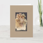 ヴィンテージファッションビクトリアンクリスマスホリデーカード シーズンカード (正面)