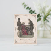 ヴィンテージファッションビーダーマイヤーメンカスタムズ文字 ポストカード (スタンド正面)