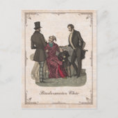 ヴィンテージファッションビーダーマイヤーメンカスタムズ文字 ポストカード (正面)