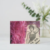 ヴィンテージファッションピンク ポストカード (スタンド正面)