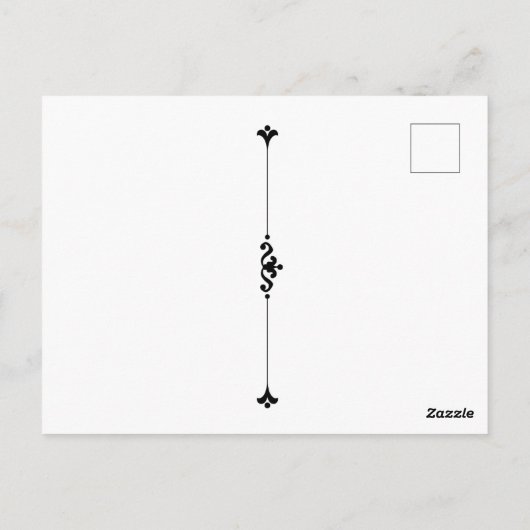 ヴィンテージファッションフラッパーファーケープ夕べガウン ポストカード (裏面)