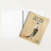 ヴィンテージファッションブティックシーストレスエレガントレトロ プランナー手帳 (ディスプレー)