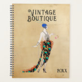 ヴィンテージファッションブティックシーストレスエレガントレトロ プランナー手帳 (正面)