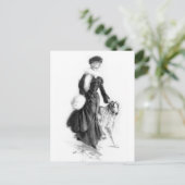 ヴィンテージファッションボルゾイアート ポストカード (スタンド正面)
