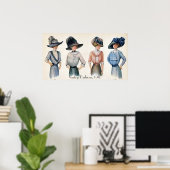 ヴィンテージファッションポスター ポスター (ホームオフィス)