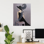 ヴィンテージファッションモデル ポスター (ホームオフィス)