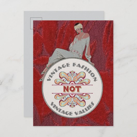 ヴィンテージファッション値なしヴィンテージ値 ポストカード (正面/裏面)