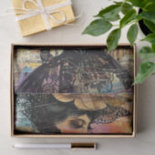 ヴィンテージファッション女性のデコペ 薄葉紙 (ギフト)