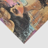 ヴィンテージファッション女性のデコペ 薄葉紙 (詳細)