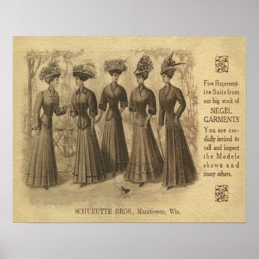 ヴィンテージファッション広告 ポスター (正面)