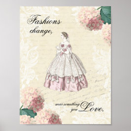 ヴィンテージファッション引用文ポスター ポスター