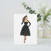 ヴィンテージファッション画像はがき ポストカード (スタンド正面)