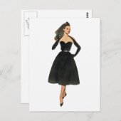 ヴィンテージファッション画像はがき ポストカード (正面/裏面)